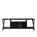 Rack para TV 60 Polegadas Industrial Gamer com RGB 2 Portas  Vermelho/Preto