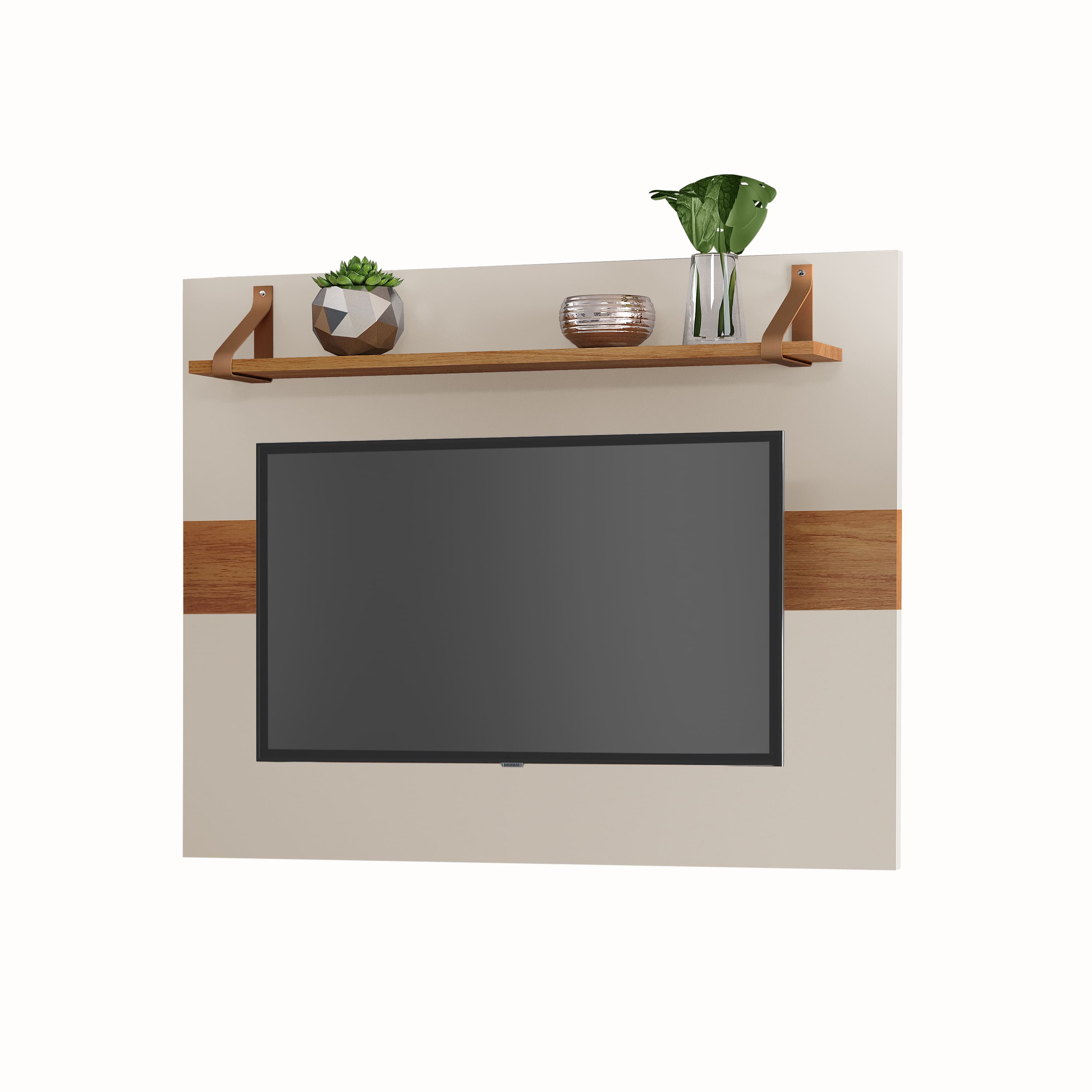 Painel de TV Com Suporte Suspenso Maldivas Off/Nature