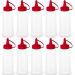 10 Bisnagas Plásticas Flexível para Lanchonetes Frascos de Molhos Ketchup Bico Vermelho