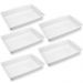 5 Bandejas Plásticas para Açougue 40x61x10cm Alimentos 17L G