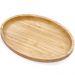 Bandeja Oval em Bambu 28cm Plasvale Prato Travessa para Servir Porções Petiscos