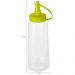 Bisnaga Plástica Plasvale 250ml Flexível para Molhos Mostarda Mel Lanchonete Tampa Amarela