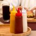 Bisnaga para Molhos 400ml Plástica Ketchup Mostarda Maionese Tampa Vermelha Plasvale