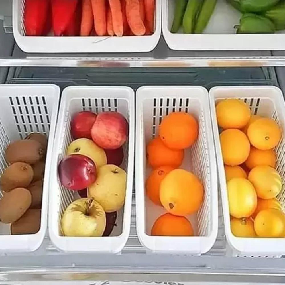 Cesto Organizador Cozinha Geladeira Caixa Organizadora Armár