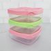 Conjunte 3 Potes de Plástico 600ml Plasvale Vasilhas com Tampa Quadrado Colorido