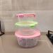 Conjunto 3 Potes Plasvale P M G Vasilhas de Plástico Tampa c