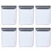 Conjunto 6 Potes Herméticos 1L Potes Pequenos Chumbo Porta Mantimentos Plasvale