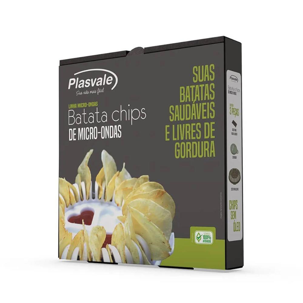 Forma para Fazer Chips de Batata sem Óleo no Microondas e Fa