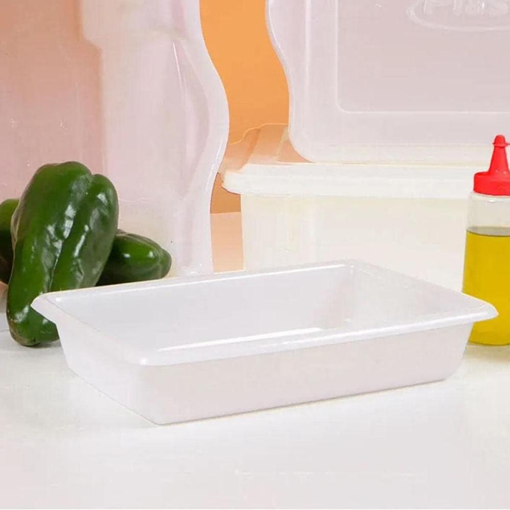 Kit 10 Bandejas de Plástico Retangulares 7L Bacias Grandes R