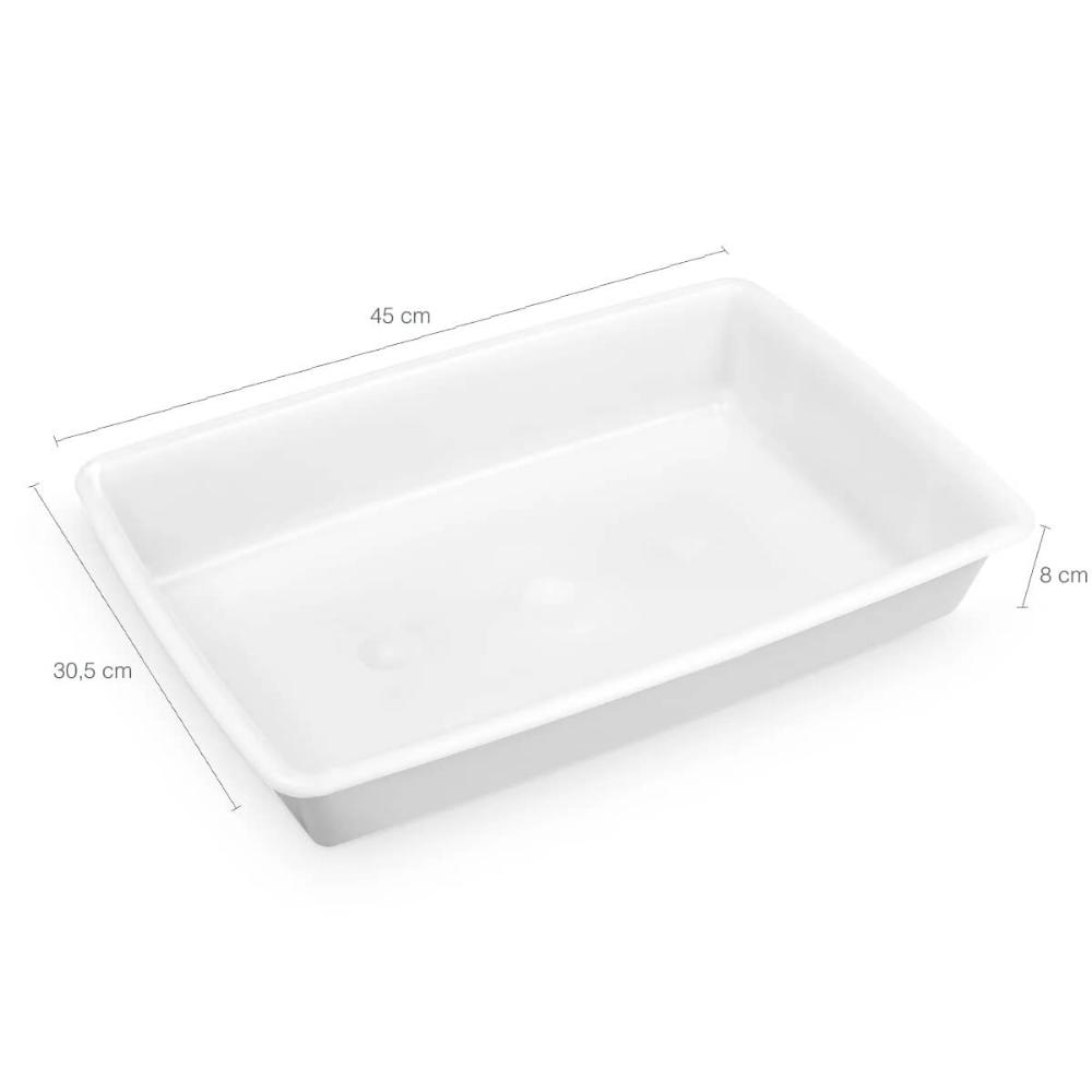 Kit 10 Bandejas de Plástico Retangulares 7L Bacias Grandes R