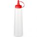 Kit 12 Bisnagas para Molhos 400ml Plástica Ketchup Tampa Vermelha Mostarda Maionese Plasvale
