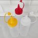 Kit 12 Bisnagas para Molhos 400ml Plástica Ketchup Tampa Vermelha Mostarda Maionese Plasvale
