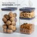 Kit 12 Potes Herméticos de Plástico 1L Potinhos com Tampa Porta Mantimentos Chumbo Plasvale