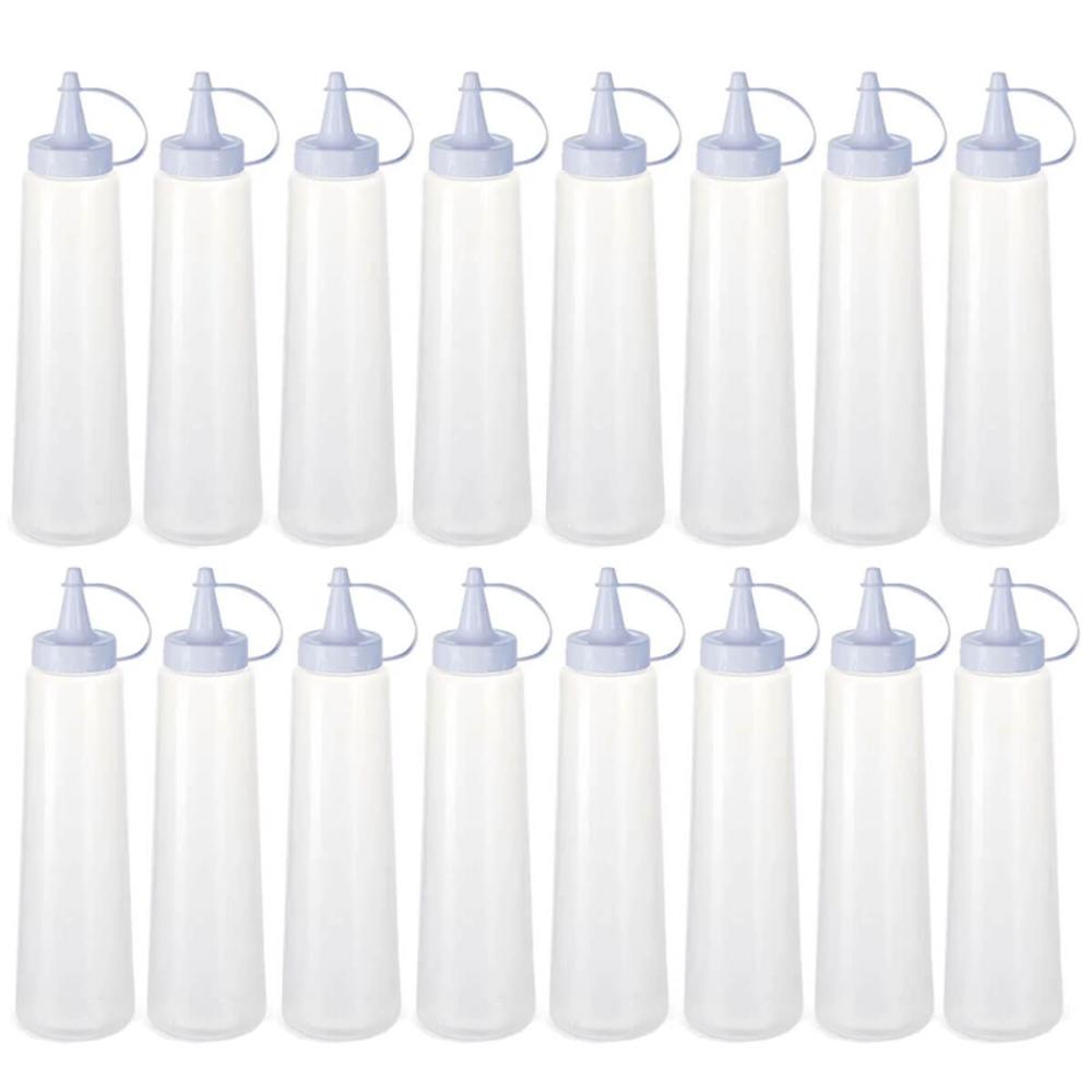Kit 16 Bisnagas Plásticas Grandes 400ml Molhos Maionese Ketchup Mostarda Plasvale