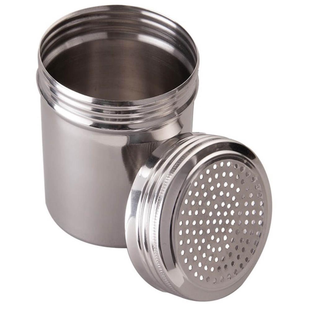 Kit 2 Saleiro e Pimenteiro de Mesa 7x10cm Aço Inox Plasvale Porta Temperos Dispenser