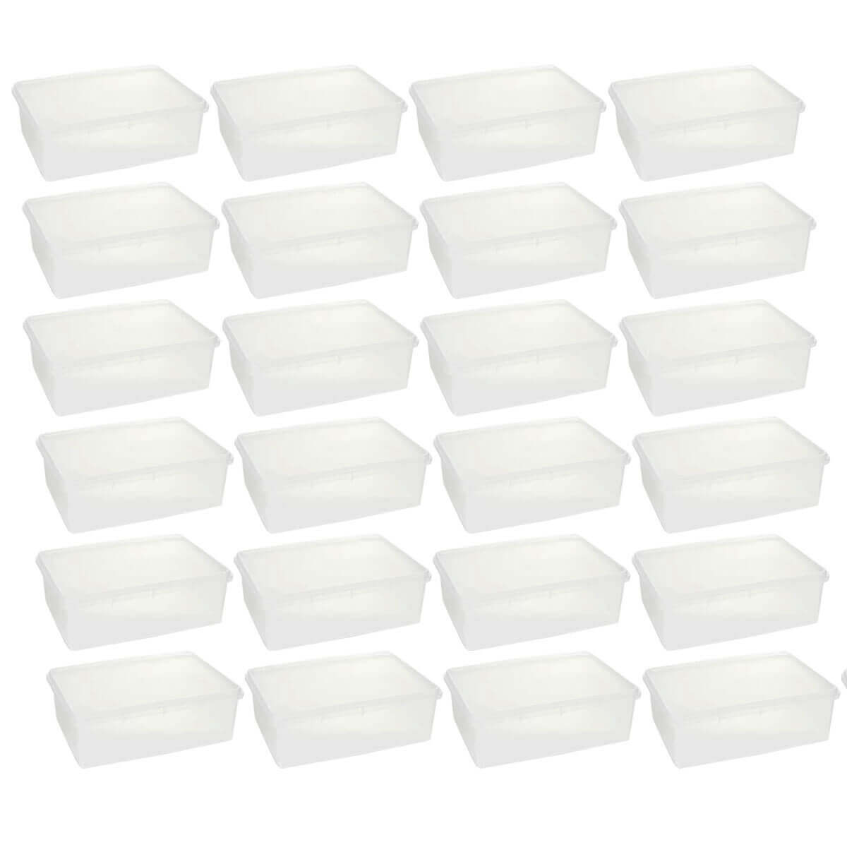 Kit 24 Caixas Tampa Hermética para Alimentos 11L Cestos Orga