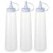 Kit 3 Bisnagas Plásticas Grandes 400ml para Molhos Maionese Plasvale Lanchonete Bar