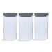 Kit 3 Potes Herméticos 1,5L cada Plasvale Plástico Porta Man