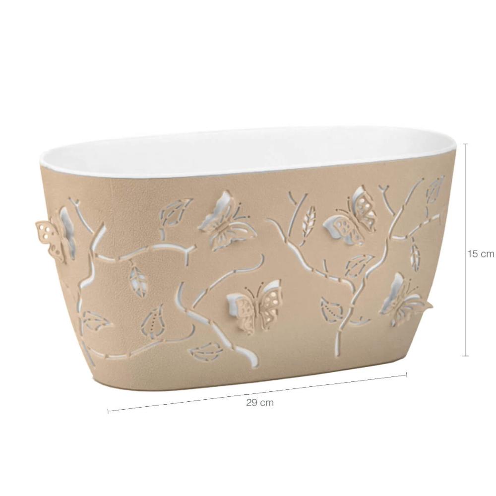 Kit 3 Vasos de Flor Plantas Cachepot 3D Floreira de Mesa Plá