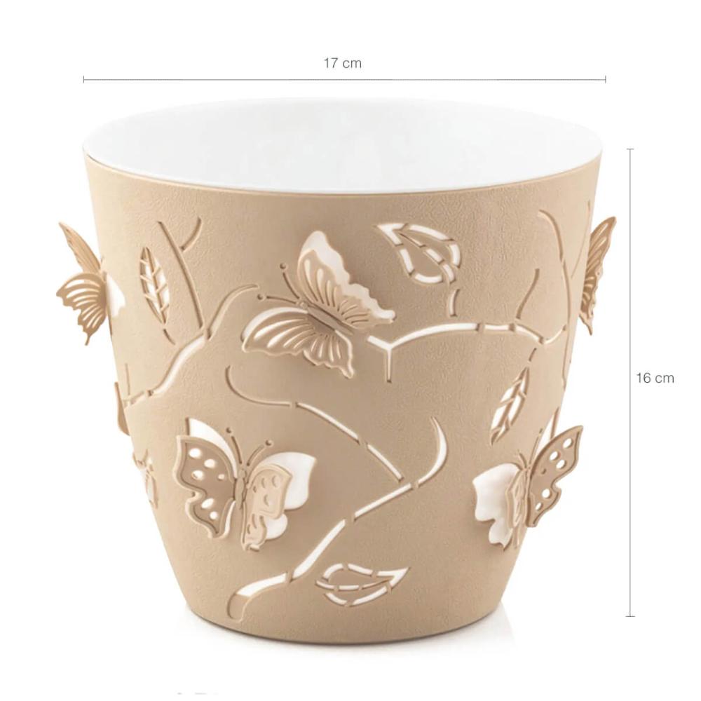 Kit 3 Vasos de Flores Plantas 2,5L cada Cachepot 3D Floreira