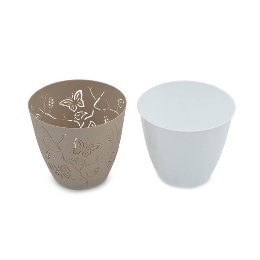 Kit 3 Vasos de Flores Plantas Cachepot 3D Floreira de Mesa D
