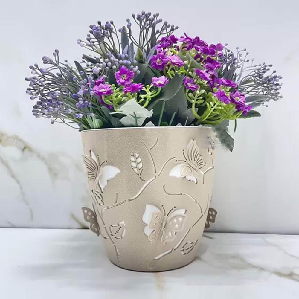 Kit 3 Vasos de Flores Plantas Cachepot 3D Floreira de Mesa D