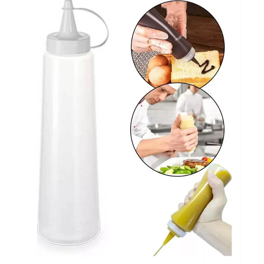Kit 32 Bisnaga Plástica Plasvale 400ml para Molhos Caldas Xaropes Restaurantes