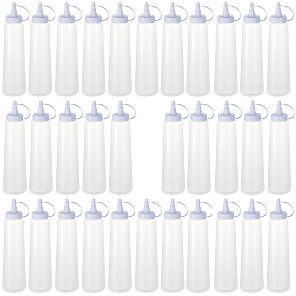 Kit 32 Bisnagas Plásticas Grandes 400ml Maionese Ketchup Mostarda Plasvale Lanchonete
