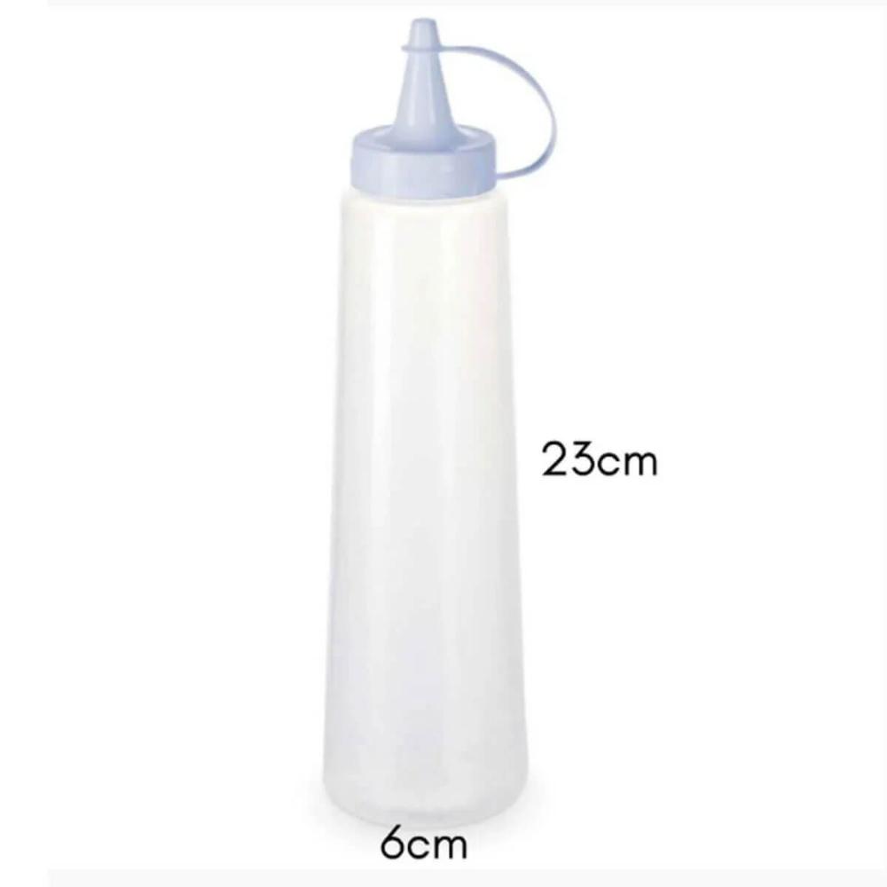 Kit 36 Bisnagas para Molhos Plástica 400ml Ketchup Mostarda Maionese Crepe Caldas