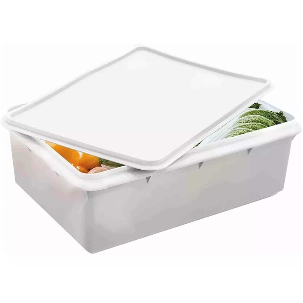 Kit 5 Caixas Organizadoras 3,5L Tampa Hermética Empilhável Plasvale Closet