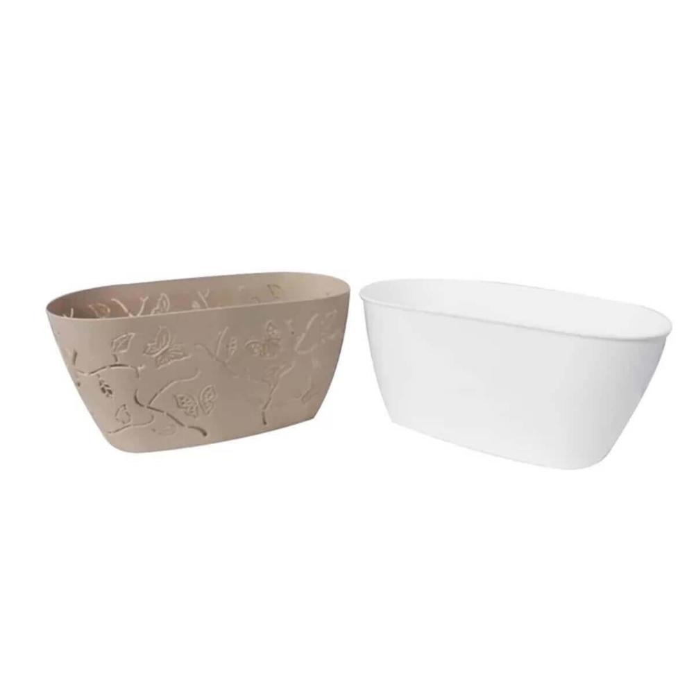 Kit 6 Cachepots Floreira de Mesa 4,1L Conjunto de Vasos para