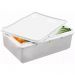 Kit 6 Caixas Organizadoras 6,5L Herméticas Plasvale Cestos Empilháveis Alimentos