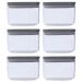 Kit 6 Potes Herméticos 500ml Plasvale Plástico Porta Mantime