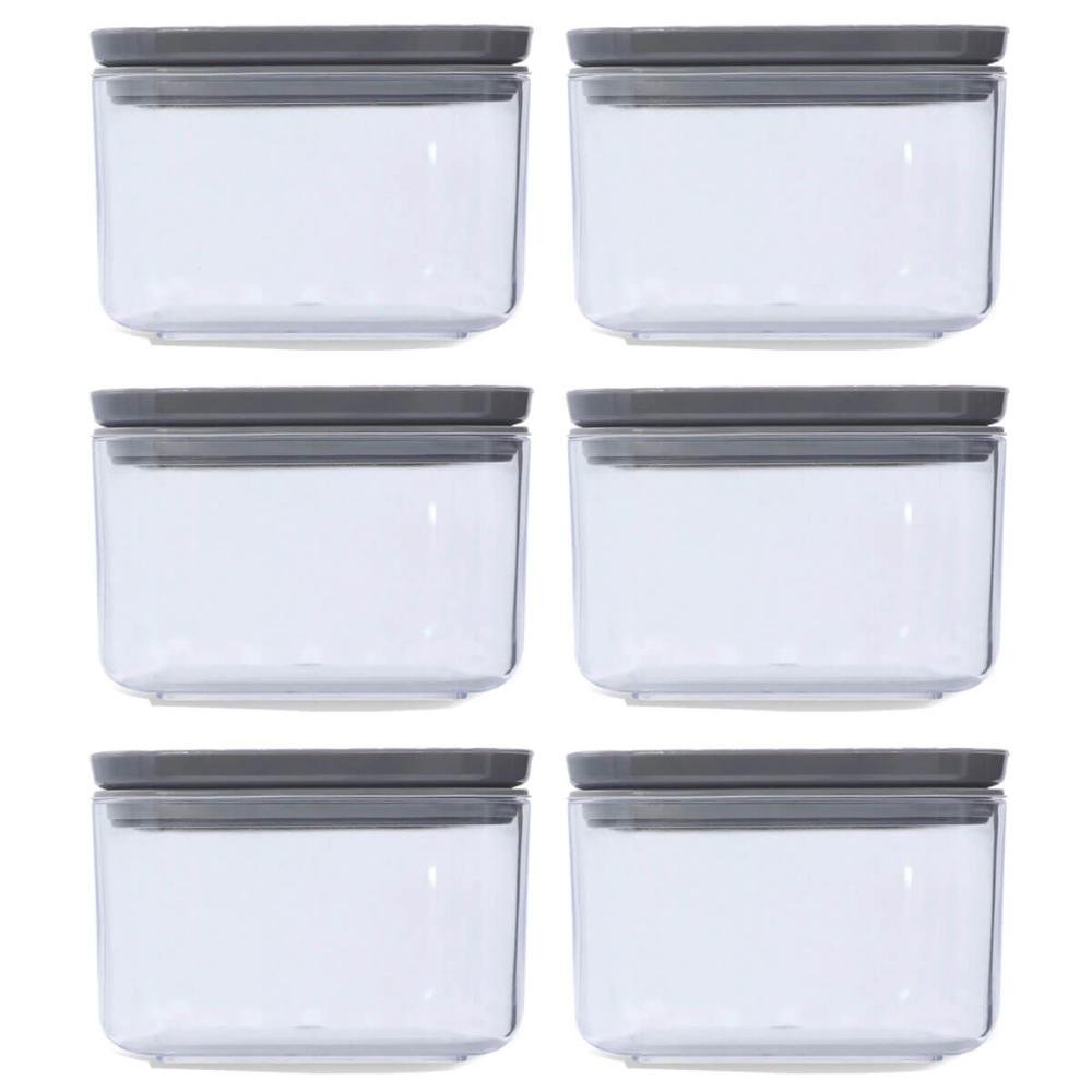 Kit 6 Potes Herméticos 500ml Plasvale Plástico Porta Mantime
