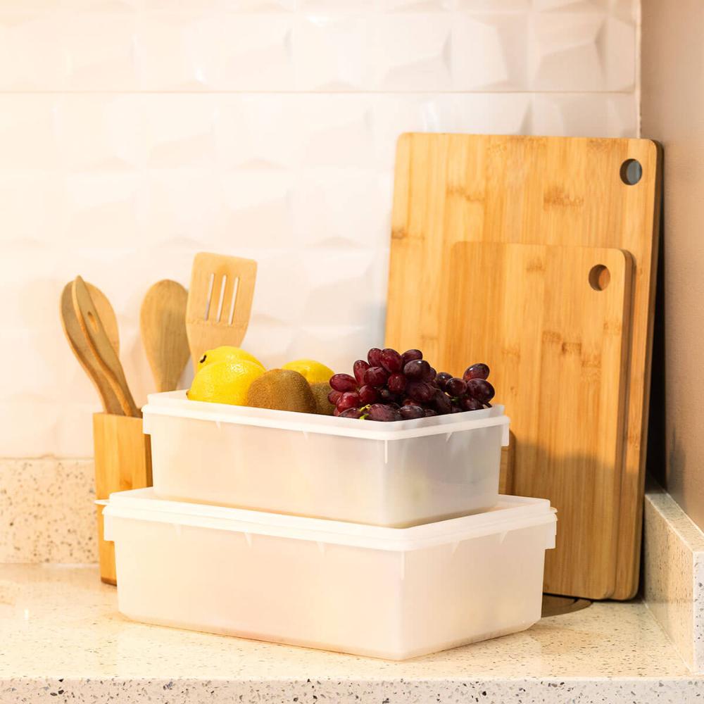 Kit 8 Caixas Organizadoras 11L Empilhável Hermética Plasvale Plástica Restaurante