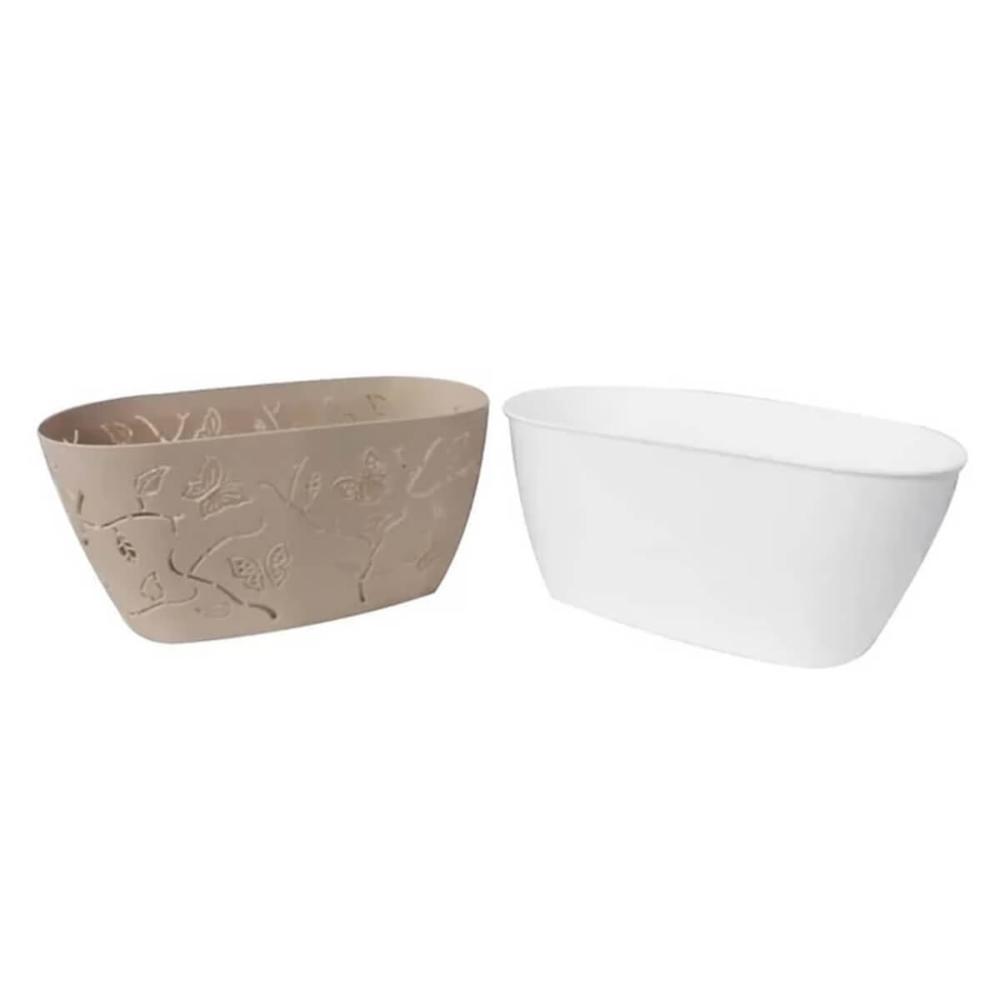 Kit Vasos de Plantas Flores 3 Cachepots Decorativos P M G Fl