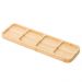 Petisqueira de Bambu 4 Divisórias Bandeja 33x10cm Plasvale S
