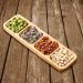 Petisqueira de Bambu 4 Divisórias Bandeja 33x10cm Plasvale S