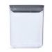 Porta Mantimentos Hermético Pequeno Cristal 1L Pote para Alimentos Quadrado Chumbo