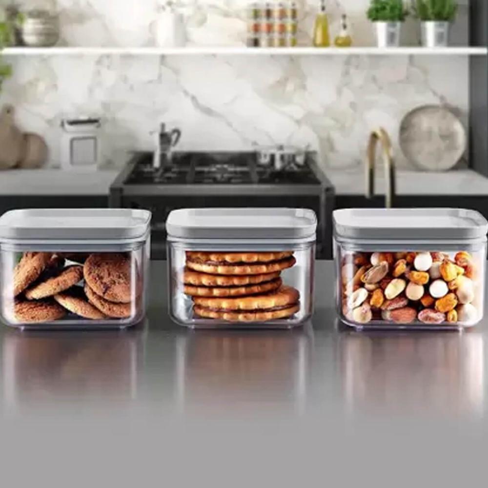 Pote Hermético Plasvale Pequeno 500ml Cristal Quadrado para