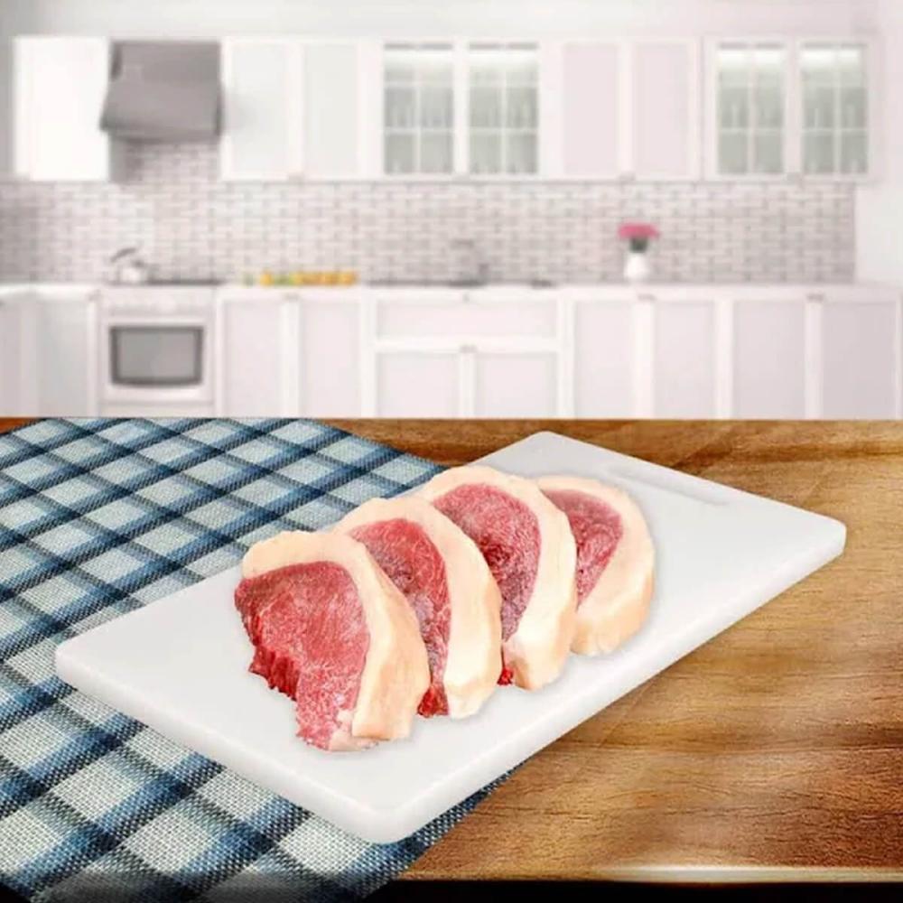 Tábua de Corte Carne Legumes Cozinha Profissional 46x31cm Açougue Plasvale