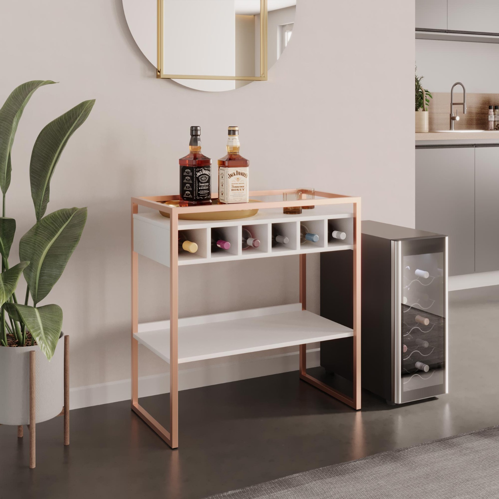 Adegabar Industrial Ferrero Branco Cobre