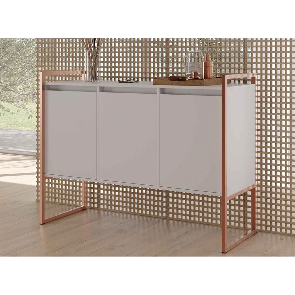 Aparador Buffet Estilo Industrial com Pés em Aço 2 Unidades