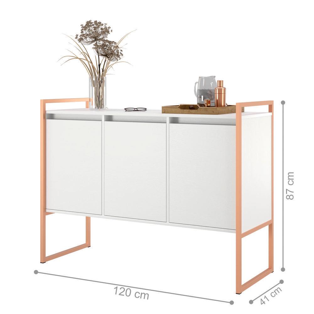 Aparador Estilo Industrial Buffet com 3 Portas