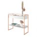 Aparador Industrial Moderno com 2 Gavetas Branco Cobre
