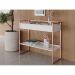 Aparador Moderno Estilo Industrial 2 Gavetas Branco Cobre