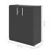 Armario Baixo com 2 Portas Versare Preto Onix