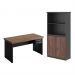Armario Estante com Mesa 1.2 Ipanema Noce Preto