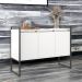 Armario Industrial 3 Portas Balso Conjunto 2 Peças - Branco