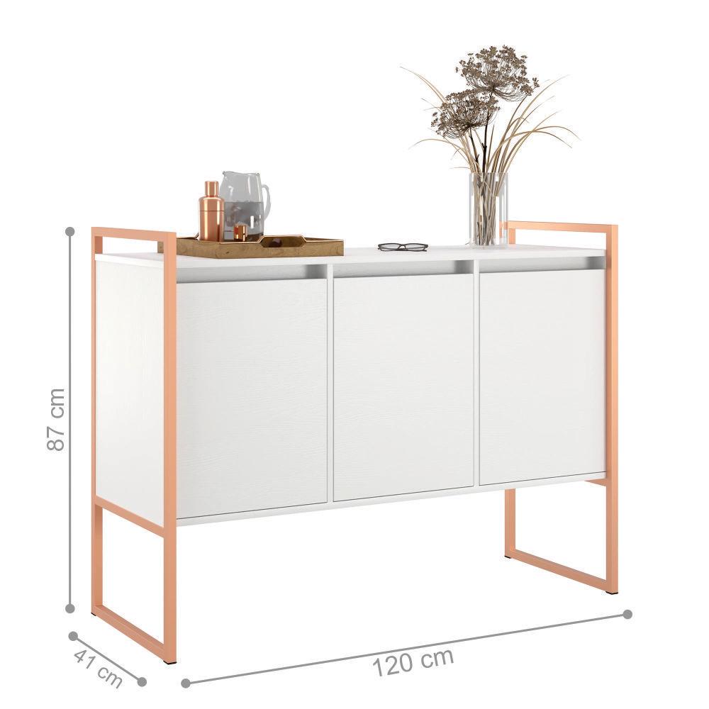 Armario Industrial 3 Portas Balso Conjunto 2 Peças - Branco Cobre